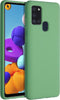 Accezz Samsung Galaxy A21s - Liquid Silicone Backcover - Schokabsorberend - Groen