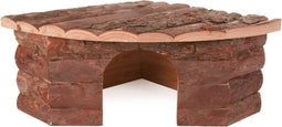 Trixie hoekhuis jesper konijn schorshout 42x30x15 cm