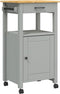 vidaXL - Keukentrolley - MONZA - 48x40x90 - cm - massief - grenenhout