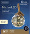 Lumineo Kerstverlichting - kerstbal - glas - aan touw - 30 LED - 14 cm