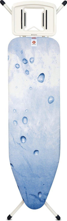 Brabantia Strijkplank B - met Strijkijzerhouder - 124 x 38 cm - Ice Water