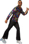 dressforfun Disco King - Verkleedkostuum - Tweedelig met lange broek en hemd - Kleurrijk
