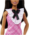 Barbie Fashionistas - Met roze geruiten jurkje - Barbiepop