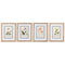 Schilderij Home ESPRIT Shabby Chic Botanische planten 40 x 2,5 x 50 cm (4 Stuks)
