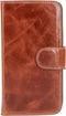 Mobiparts Excellent Wallet Case - Flip Cover - Echt leder - Bruin (iPhone 12 mini)