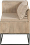 J-Line Ingang Geweven Riet bank - hout & metaal - naturel & beige - woonaccessoires