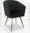 Furnicher - BEN Draaibare Eetkamerstoel - Fluwelen bekleding - Modern design - Stalen frame - Zwart fluweel - Zwarte poten