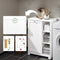 SoBuy BZR105-W - Waskast - 3 Planken 1 Wasmand - Wit 60x37x86 cm