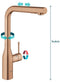 GROHE Essence New - Keukenkraan - Uittrekbare handdouche 360° - Warm sunrise geborsteld