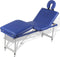vidaXL - Massagetafel - inklapbaar - met - aluminium - frame - (vier - delen - / - blauw)