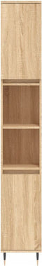 vidaXL - Badkamerkast - 30x30x190 - cm - bewerkt - hout - sonoma - eikenkleurig