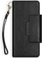Selencia Hoesje Geschikt voor iPhone 13 Hoesje Met Pasjeshouder - Selencia Surya 2-in-1 Uitneembare Vegan Lederen Bookcase - Zwart