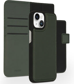 Accezz Hoesje Geschikt voor iPhone 14 Hoesje Met Pasjeshouder - Accezz Premium Leather 2 in 1 Wallet Bookcase - Groen