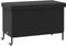 vidaXL - Tuinbox - met - wielen - 110x55x73 - cm - poly - rattan - zwart