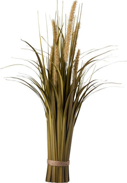 J-Line bundel Gras + Staart - kunststof - groen/beige - small