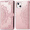 iMoshion Hoesje Geschikt voor iPhone 13 Hoesje Met Pasjeshouder - iMoshion Mandala Bookcase - Rosé Goud