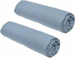 Teday - Onderlaken - 100% katoen - 160 x 200 cm - Denim (2 stuks)