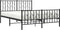 vidaXL - Bedframe - met - hoofd- - en - voeteneinde - metaal - zwart - 140x200 - cm
