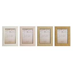 Fotolijsten Home ESPRIT Bruin Beige Kristal polyestyreen Scandi (4 Stuks)