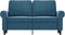 vidaXL - Tweezitsbank - 120 - cm - fluweel - blauw