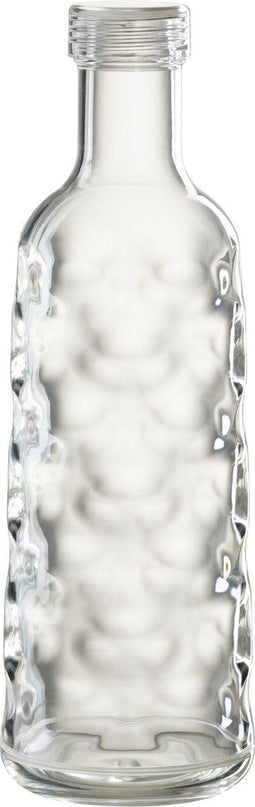 J-Line fles Gehamerd in giftbox - kusntstof - transparant