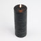 Zwarte led kaars rustic 20x7,5cm