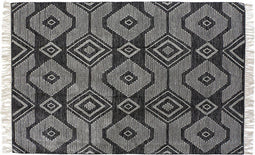 Tapijt DKD Home Decor Wit Zwart Katoen (160 x 230 x 1 cm)