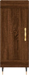 vidaXL - Dressoir - 34,5x34x90 - cm - bewerkt - hout - bruin - eikenkleur