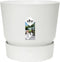Elho Greenville Rond 47 - Grote Bloempot met Waterreservoir - 100% Gerecycled Plastic - Ø 47 x H 44 cm - Wit