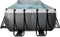 EXIT Black Leather zwembad 540x250x122cm met filterpomp - zwart