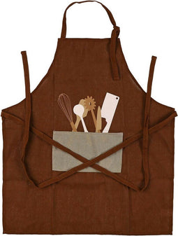 Schort Versa Cubiertos Bruin Polyester Katoen Nylon (80 x 70 cm)