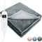 STAUS&BACH PowerNap - Elektrische deken 3XL - Dubbelzijdig Fleece Sherpa - Antraciet grijs 180x160 cm