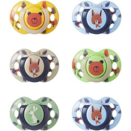 Fopspenen - TOMMEE TIPPEE - FUN - 6-18 maanden - Set van 6 - Symmetrische orthodontische vorm - B...