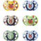 Fopspenen - TOMMEE TIPPEE - FUN - 6-18 maanden - Set van 6 - Symmetrische orthodontische vorm - B...