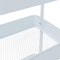 vidaXL - Opbergtrolley - 3-laags - 42x41,5x77 - cm - staal - wit