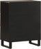 vidaXL - Dressoir - 60x33x75 - cm - massief - mangohout - zwart