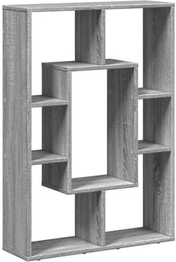 vidaXL - Boekenkast - 63x20x90 - cm - bewerkt - hout - grijs - sonoma - eikenkleurig