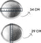 F2D Brass Serveerschaal - L=34cm / B=29cm - Zilverkleurig - Gehamerd Bord - Dineren - Tafelgerei - Oriëntaalse design - Metallic - Serveerbord - Trendy - Decoratie - 1 Stuk(s)