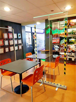 Djois - Hygiënescherm transparant oprolbaar 800mmx2m