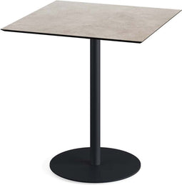 Urban Terrastafel Zwart Frame + Moonstone HPL 70x70 cm - Essentials 130011377