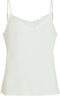 VILA VIMERO - Lace Singlet - V-hals - Snow White - Maat 38 (UK12)