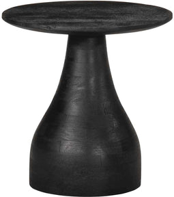 vidaXL - Bijzettafel - Ø40x40 - cm - massief - mangohout - zwart