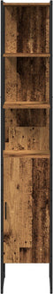 vidaXL - Badkamerkast - Oude - Hout - 33x33x185,5 - cm - Ingenieuw - Hout