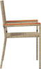 vidaXL - Stapelbare - Tuinstoelen - 2 - stuks - Beige - Poly - Riet