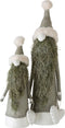 J-Line decoratie Kerstman Deco Staand - texiel - groen - large