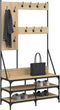 vidaXL - Kledingrek - met - schoenenrek - 100x40x184 - cm - sonoma - eikenkleurig