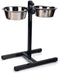 Beeztees Standaard - Dinerset Hond - 2 RVS bakken - Zwart - 25 cm