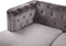 FLEN - Chesterfield hoekbank - Grijs - Rechterzijde - Fluweel