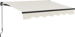 Juskys Knikarmscherm - Zonnescherm 400 x 300 cm - UV-bestendig en waterafstotend - Beige