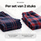 Milanoro - Set van 2 katoenen pyjamabroeken - Bordeaux geruit - XL (2 stuks)